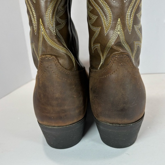 Laredo Boots Mens Brown Embroidered Leather Cowboy Western Outdoor Sz 9.5D #4212 main image 7